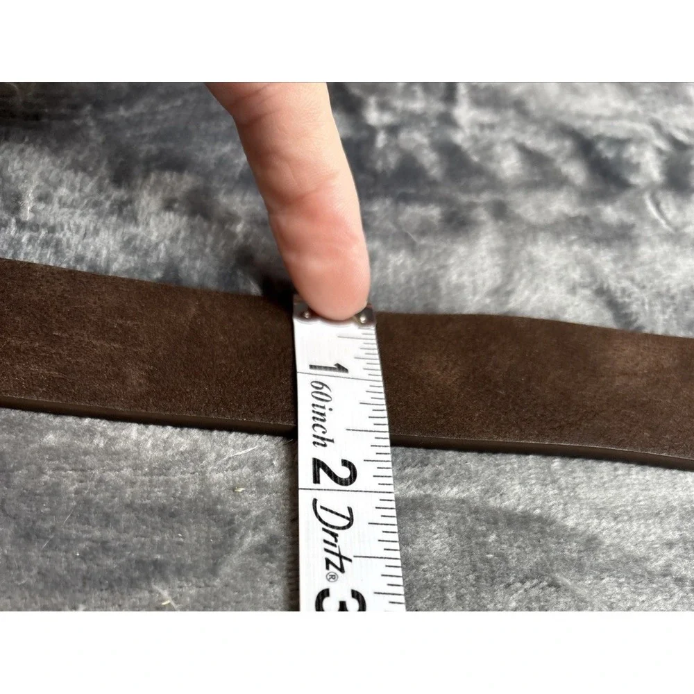 Brown Faux Leather‎ Belt Bling Crystals Buckle 29-33